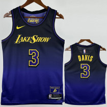 24-25 LAKERS DAVIS #3 Royal blue City Edition Top Quality Hot Pressing NBA Jersey