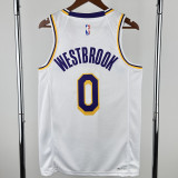 22-23 Lakers WESTBROOK #0 White Top Quality Hot Pressing NBA Jersey(圆领)