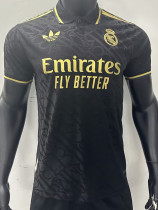 24-25 RMA Black Special Edition Player Version Soccer Jersey #三叶黑