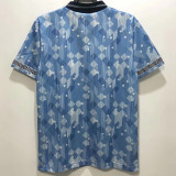 1990 England Away Blue Retro Soccer Jersey