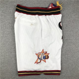 76ERS White City Edition Top Quality NBA Pocket Pants #76人队