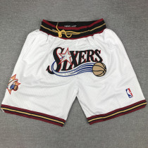 76ERS White City Edition Top Quality NBA Pocket Pants #76人队