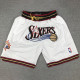 76ERS White City Edition Top Quality NBA Pocket Pants #76人队