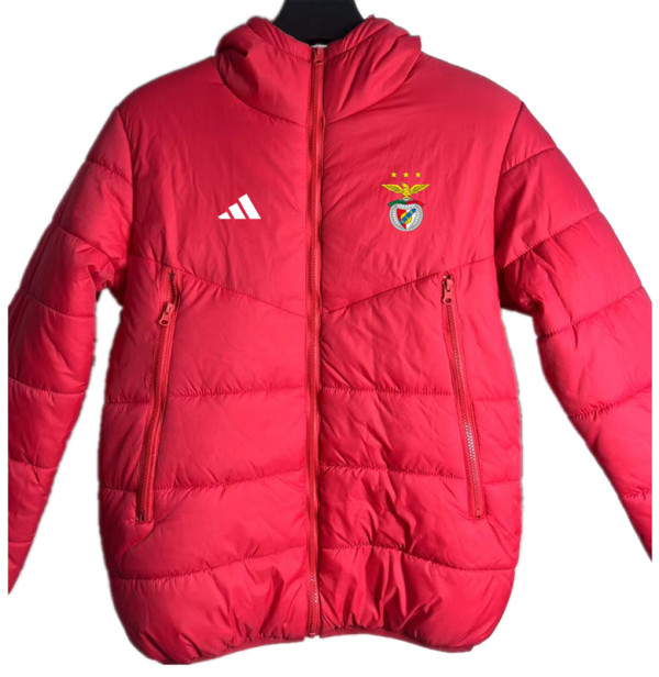 24-25 Benfica Red Hooded Cotton Coat #棉衣