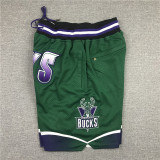 BUCKS Green City Edition Top Quality NBA Pocket Pants *雄鹿队