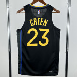 24-25 WARRIORS GREEN #23 Black Top Quality Hot Pressing NBA Jersey (Trapeze Edition) 飞人版
