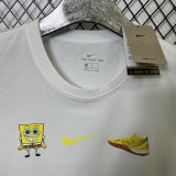 T124 NK White High Quality Casual T-Shirt #海绵宝宝