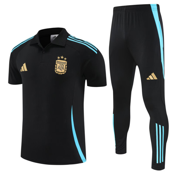 25-26 Argentina Black Polo Tracksuit