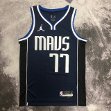 22-23 Dallas Mavericks DONCIC #77 Black Top Quality Hot Pressing NBA Jersey (Trapeze Edition)飞人版