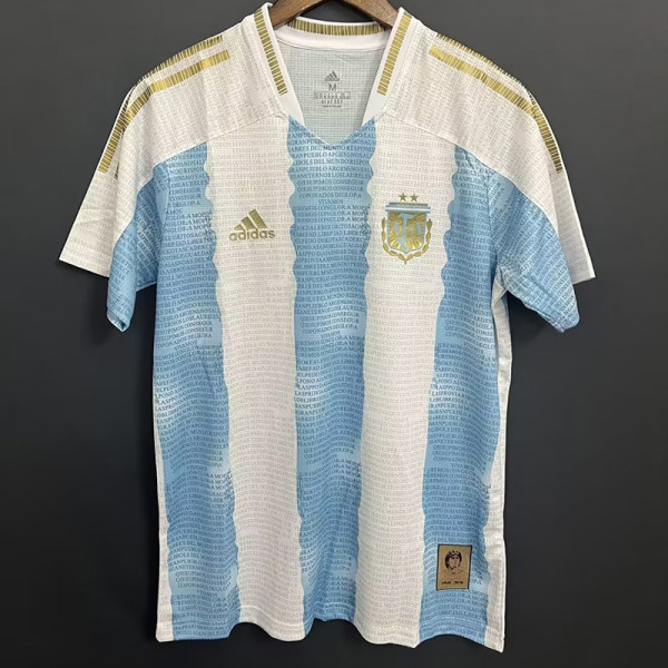 21-22 Argentina Home Maradona Commemorative Edition Soccer Jersey