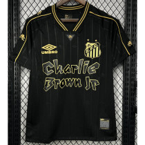 24-25 Santos FC Black Commemorative Edition Fans Soccer Jersey