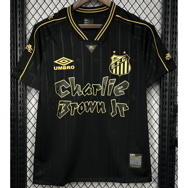 24-25 Santos FC Black Commemorative Edition Fans Soccer Jersey