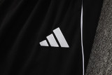2025 AD Black Half Pull Tracksuit (半拉链)