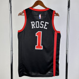 23-24 BULLS ROSE #1 Black City Edition Top Quality Hot Pressing NBA Jersey