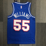 2021 Kings WILLIAMS #55 Blue City Edition Top Quality Hot Pressing NBA Jersey