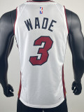 22-23 HEAT WADE #3 White Top Quality Hot Pressing NBA Jersey (V领）
