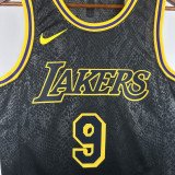 Lakers JAMES JR. #9 Black Top Quality Hot Pressing NBA Jersey(蛇纹)