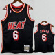 2013-2014 HEAT JAMES #6 Black Retro Top Quality Hot Pressin g NBA Jersey