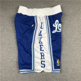 Lakers LOS Blue City Edition Top Quality NBA Pocket Pants *湖人队