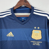 2014 Argentina Away Long Sleeve Retro Soccer Jersey (长袖)