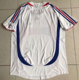 2006 France Away White Retro Soccer Jersey(带胸前小字)