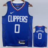 22-23 Clippers WESTBROOK #0 Blue Top Quality Hot Pressing NBA Jersey