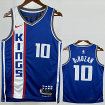 23-24 Kings DEROZAN #10 Blue City Edition Top Quality Hot Pressing NBA Jersey