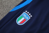 24-25 Italy Royal Blue Kids Half Pull Tracksuit (童装)(半拉链)