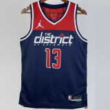 22-23 Wizards POOLE #13 Royal blue Top Quality Hot Pressing NBA Jersey (Trapeze Edition)