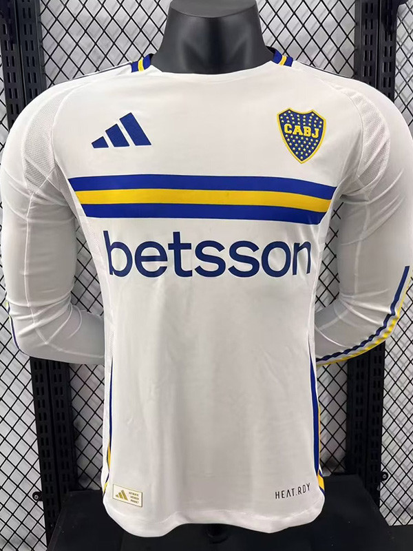 24-25 Boca Juniors Away Long Sleeve Player Version Soccer Jersey (长袖球员)