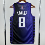 23-24 Kings LAVINE #8 Purple Top Quality Hot Pressing NBA Jersey (Trapeze Edition)飞人版