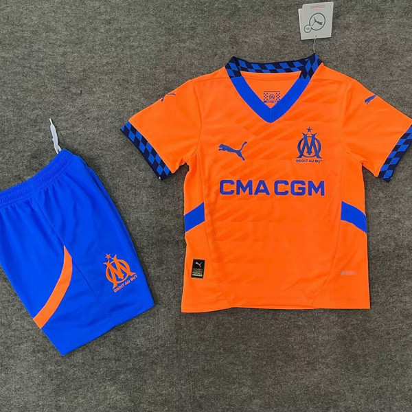 24-25 Marseille Third Kids Soccer Jersey