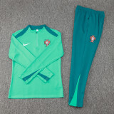 24-25 Portugal Light green Half Pull Tracksuit (半拉链)