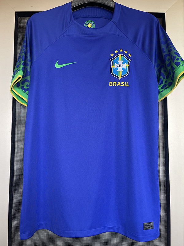22-23 Brazil Away World Cup Fans Soccer Jersey