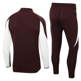 24-25 Bayern Deep Red Half Pull Tracksuit (半拉链)