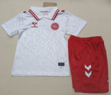 24-25 Denmark Away Kids Soccer Jersey