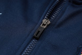 24-25 France Royal blue Hoodie Half Pull Tracksuit #F591半拉连帽