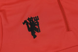 24-25 Man Utd Red Kids Half Pull Tracksuit (童装)(半拉链)