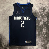 2021 Dallas Mavericks IRVING #2 Black Top Quality Hot Pressing NBA Jersey (Trapeze Edition)