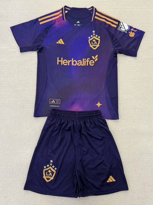 25-26 Los Angeles Purple Away Kids Soccer Jersey #带章
