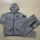 24-25 PSG Grey Hoodie Jacket Tracksuit #F581