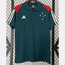 24-25 Cruzeiro Green Polo Short Sleeve
