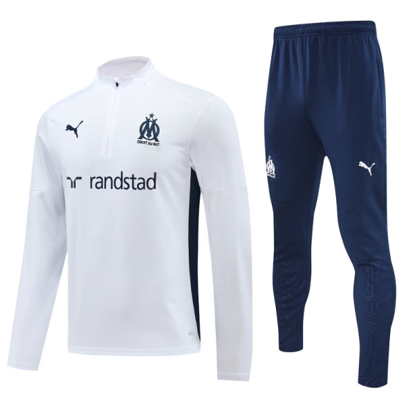 24-25 Marseille White Half Pull Tracksuit (半拉链)