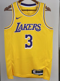 22-23 LAKERS DAVIS #3 Yellow Top Quality Hot Pressing NBA Jersey(圆领)