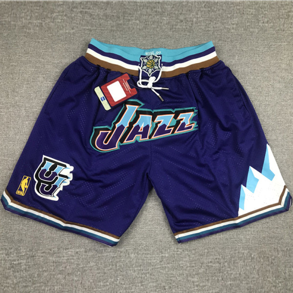 JAZZ Purple City Edition Top Quality NBA Pocket Pants *爵士雪山