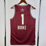 23-24 ALL-STAR BOOKE #1 Red Top Quality Hot Pressing NBA Jersey