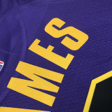 22-23 LAKERS JAMES #6 Purple Top Quality Hot Pressing NBA Jersey (Trapeze Edition)