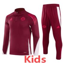 24-25 Bayern Deep Red Kids Half Pull Tracksuit (童装)(半拉链)
