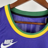 23-24 JAZZ CLARKSON #00 purple Top Quality Top Quality Hot Pressing NBA Jersey (Retro Logo)