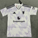 25-26 Man Utd White Purple Fans Soccer Jersey